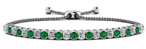 Moonlight Adjustable Bracelet Gemstones Diamonds