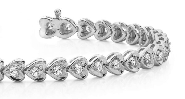 Heart Link Diamond Bracelet
