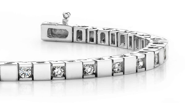 Alternating Diamond Block Tennis Bracelet
