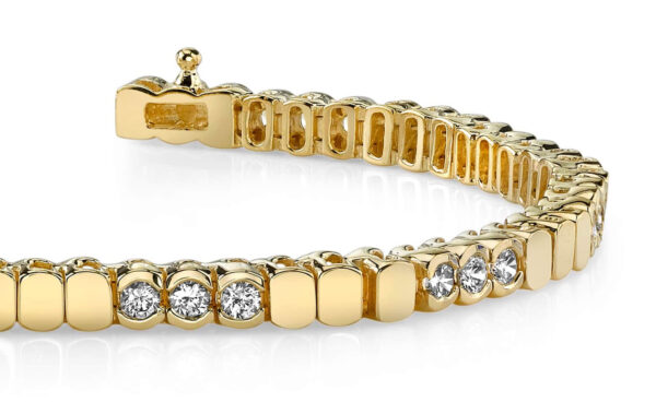 Triple Bezel Diamond Bracelet - Image 2