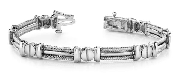 Screw Shape Link Men's Cable Bracelet