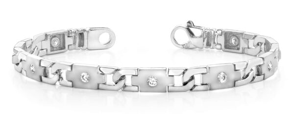 Diamond Plus Link Bracelet Available In White Yellow Rose Gold Or Platinum