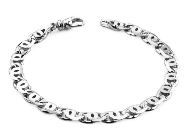 Double Buckle Link Bracelet - White, Yellow, Rose Gold or Platinum