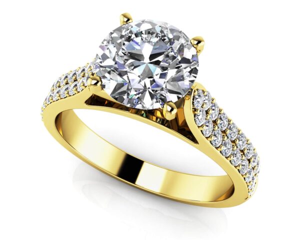 Splendid Romance Two Row Diamond Engagement Ring - Image 2