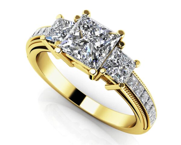 Dazzling Princess Cut Diamond Engagement Ring - Image 2