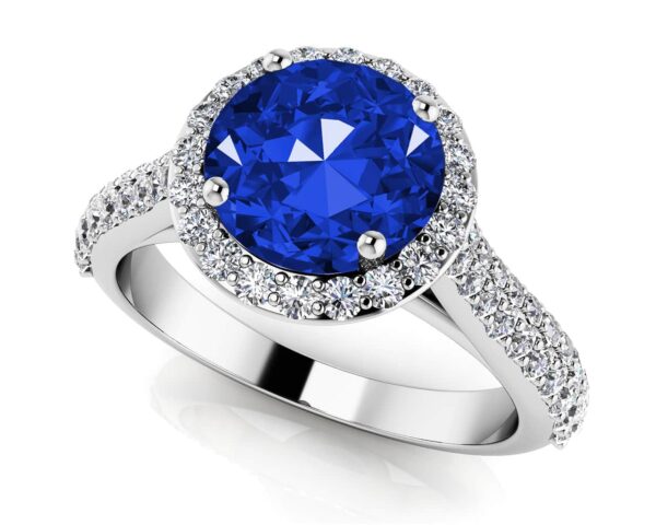 Radiant Gemstone Anniversary Ring Available In Platinum Or Gold