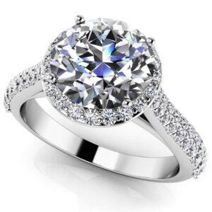 Radiant Round Diamond Engagement Ring
