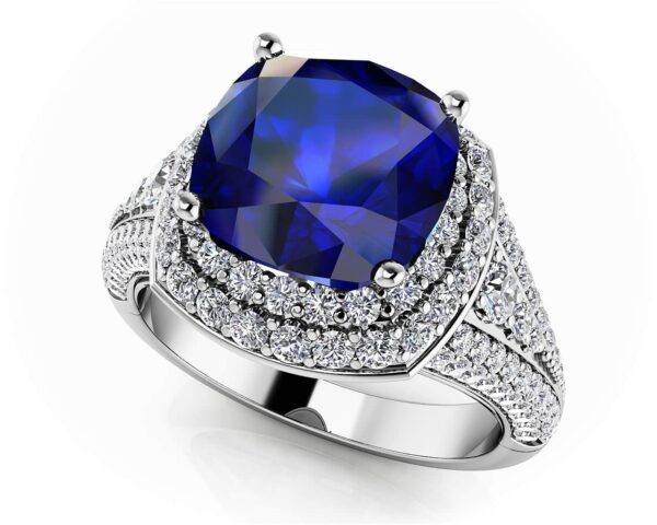 Lasting Legacy Gemstone Cushion Cut Ring Available In Platinum Or Gold