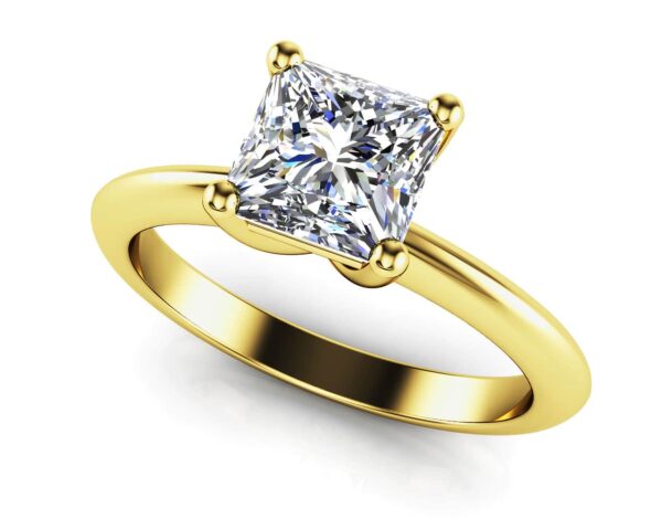 Infinite Love Princess Cut Diamond Solitaire Engagement Ring - Image 2