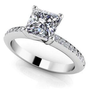 Blissful Princess Stone Shape Engagement Ring