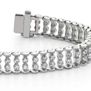 Candlestick Bracelet - Double Diamond