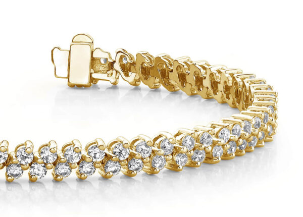 Italic Diamond Tennis Bracelet - Image 2