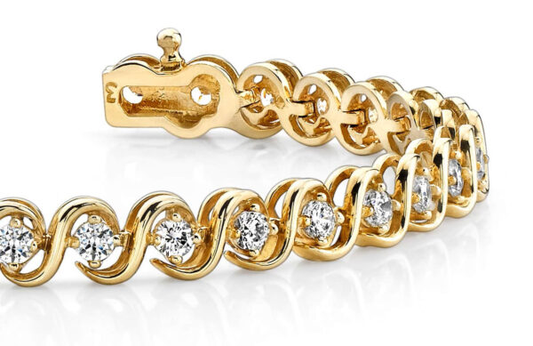 S Link Diamond Bracelet - Image 2