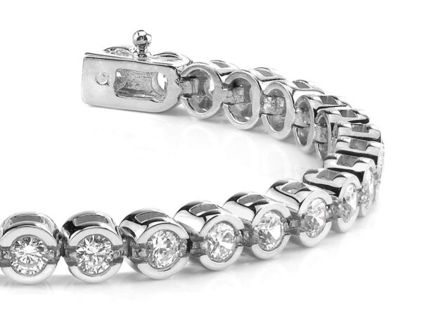 Smile Link Diamond Tennis Bracelet In 14K 18K White Yellow Gold Platinum