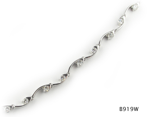 Seth & Reid Willow: B919W Willow Bracelet / 1.75 cttw Dia. / 14KW
