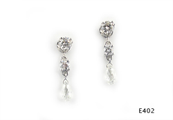 Seth & Reid Evening Out: E402 Briolette Dangle Earring Jackets / .20 cttw rounds, 1.13 cttw briolettes / 14KW