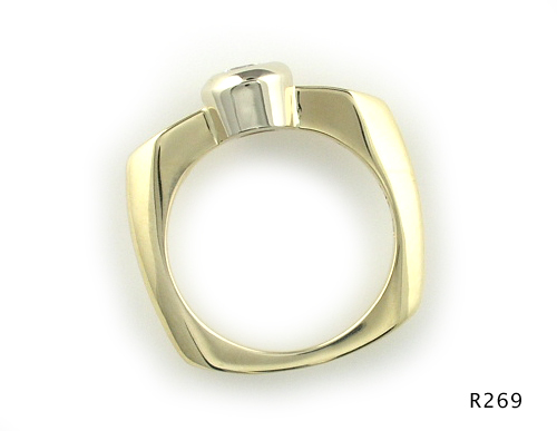 Seth & Reid Bridal: R269 Engagement Ring for .35 ct center / .03 cttw dia. accents/14KTT