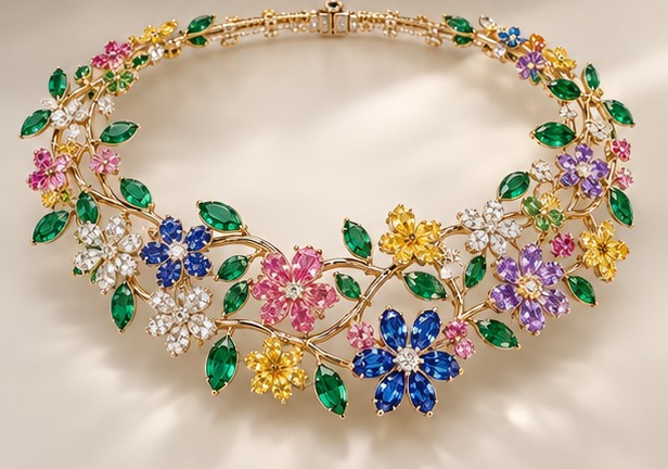 Seth & Reid Couture garland necklace designed by Kathy